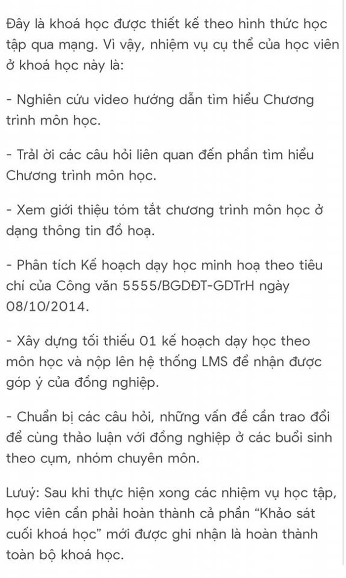 Việc tập huấn trực tuyến có rất nhiều các phần việc (Ảnh chụp từ màn hình)