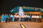 Vietnam Airlines đón 124 cán bộ, chiến sĩ hoàn thành nhiệm vụ hỗ trợ tại Venezuela trở về nước