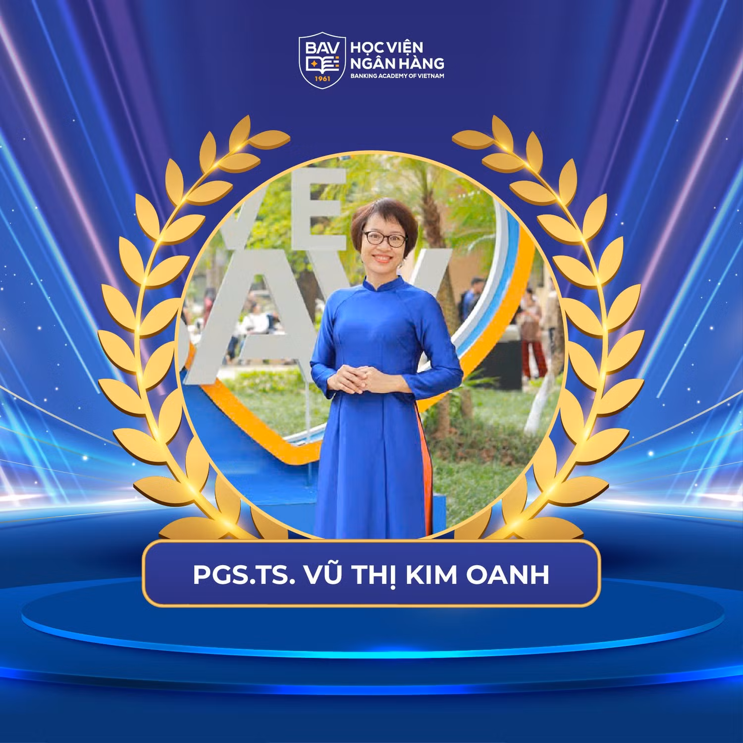 Phó giáo sư, Tiến sĩ Vũ Thị Kim Oanh - Phó Trưởng Bộ môn Quản trị Ngân hàng, kiêm Chủ tịch Công đoàn Khoa Ngân hàng, Học viện Ngân hàng.