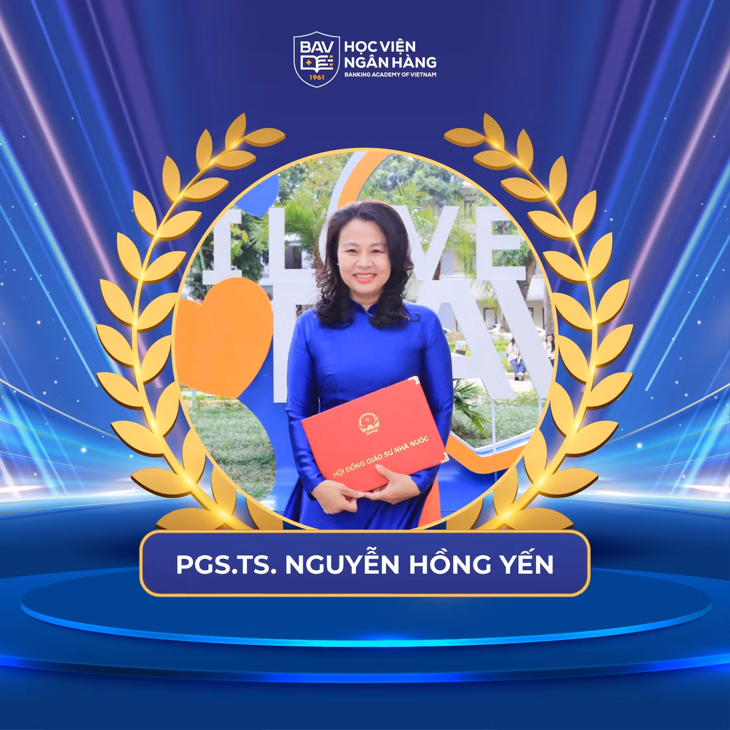 Phó giáo sư, Tiến sĩ Nguyễn Hồng Yến - Trưởng Bộ môn Kế toán Ngân hàng, Khoa Ngân hàng của Học viện Ngân.