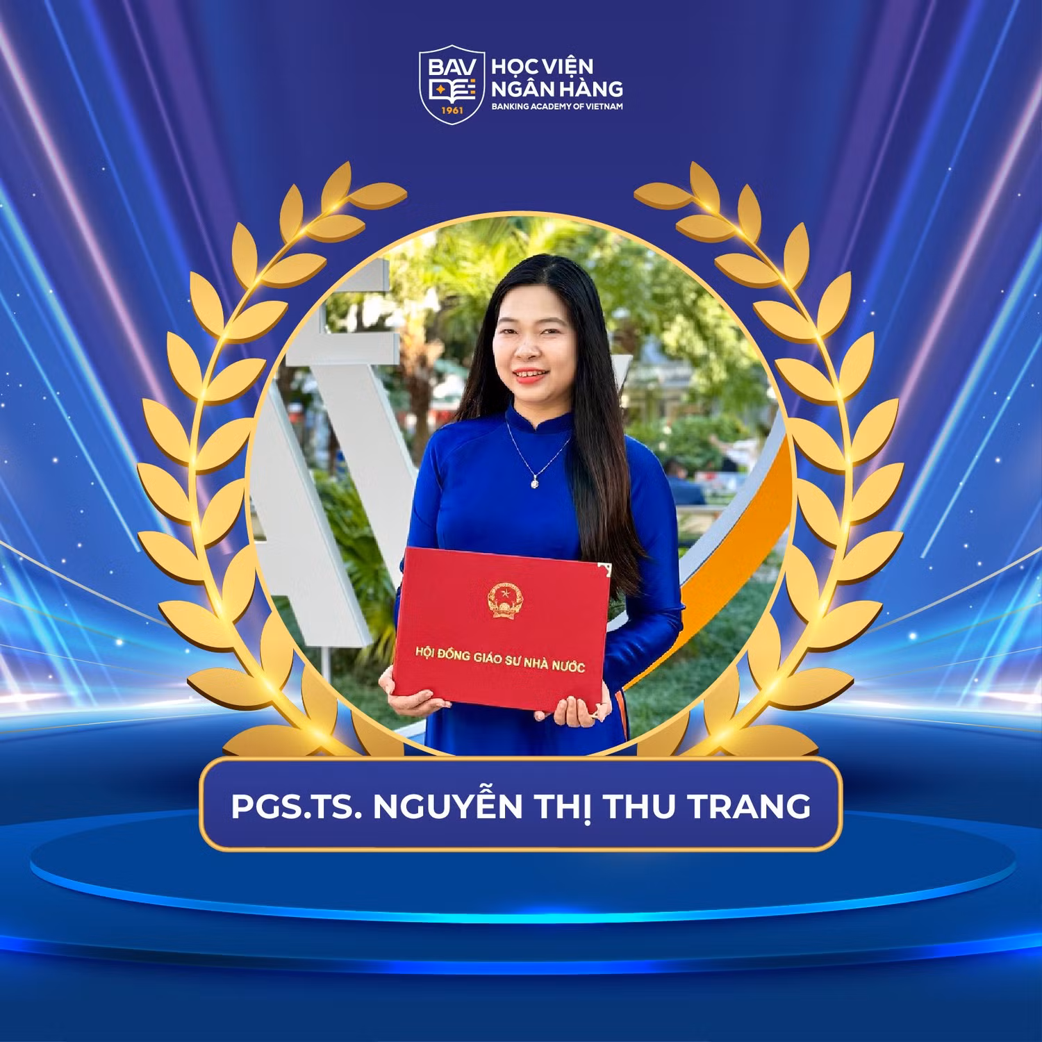 Phó giáo sư, Tiến sĩ Nguyễn Thị Thu Trang hiện đang là Trưởng Bộ môn Kinh doanh Ngân hàng, Khoa Ngân hàng của Học viện Ngân hàng.