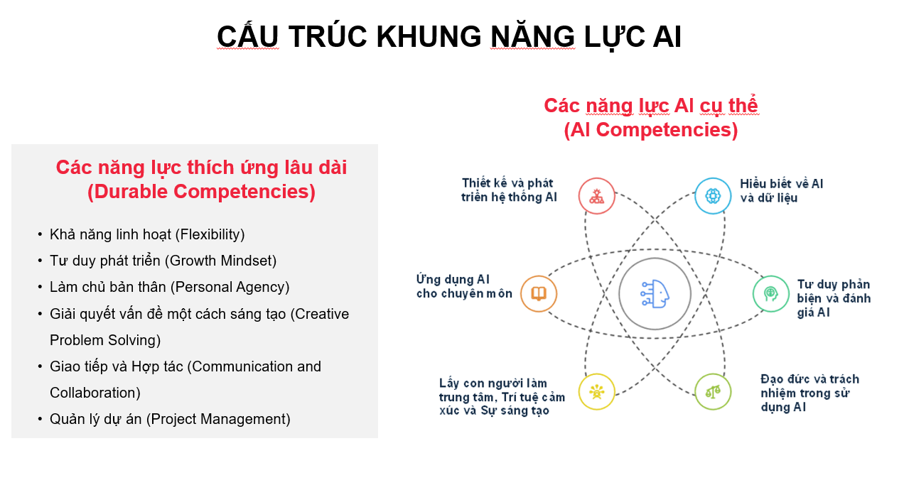 Khung năng lực AI cho sinh viên do nhóm chuyên gia của Trường Đại học Khoa học Xã hội và Nhân văn, Đại học Quốc gia Hà Nội xây dựng