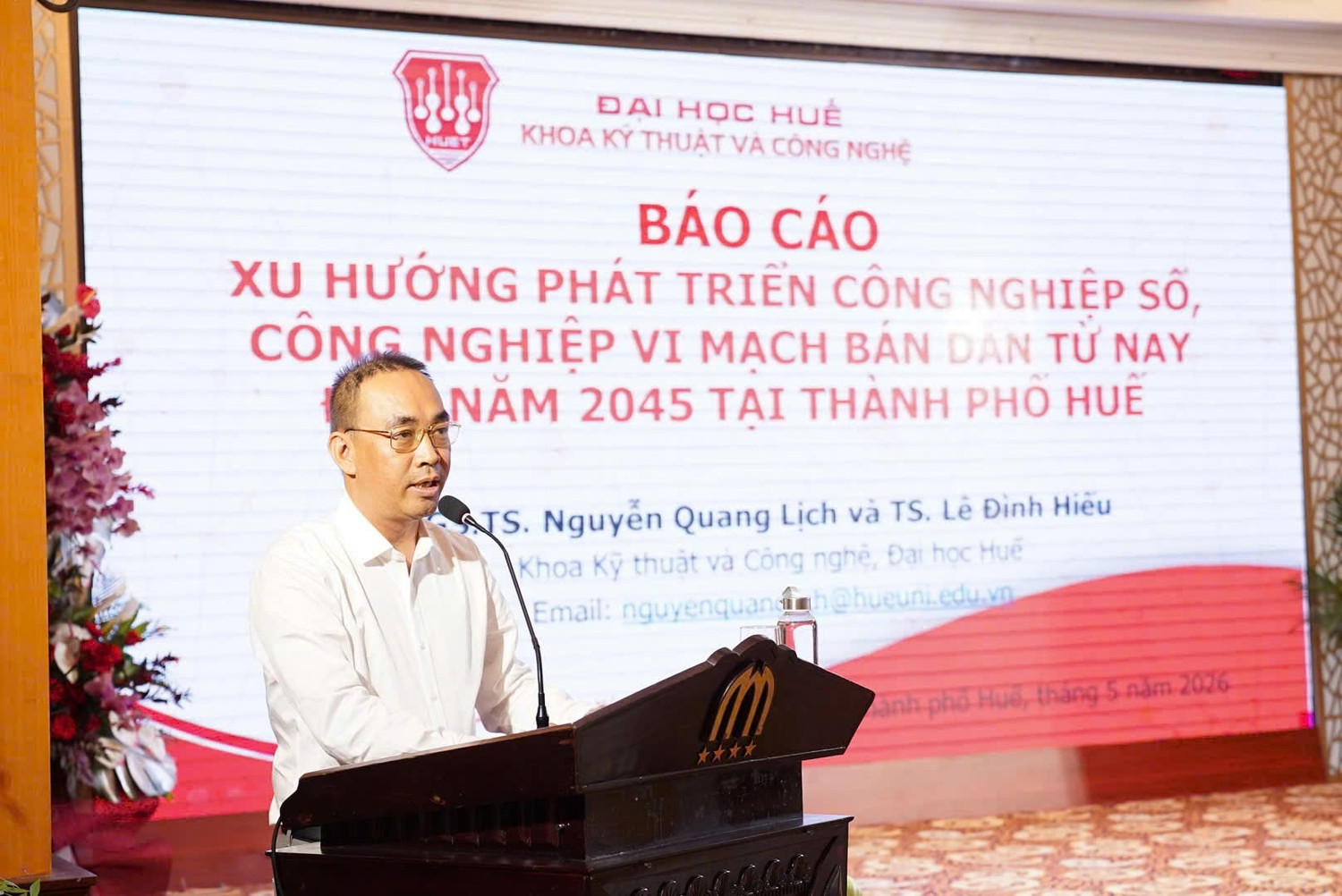 PGS.TS Nguyễn Quang Lịch – Khoa trưởng Khoa Kỹ thuật và Công nghệ - Đại học Huế. Ảnh: NTCC.