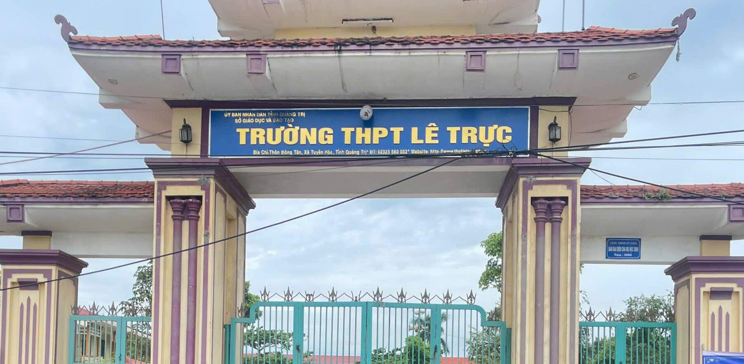 Trường Trung học phổ thông Lê Trực (tỉnh Quảng Trị). Ảnh: Trường Trung học phổ thông Lê Trực