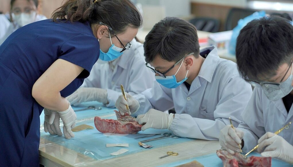 Sinh viên Trường Đại học Y - Dược, Đại học Quốc gia Hà Nội. Ảnh: Khoa Răng Hàm Mặt