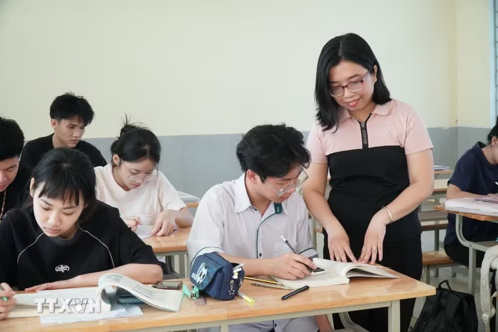 Học sinh tại một lớp học. Ảnh: Bích Huệ/TTXVN