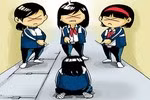  Học trò mâu thuẫn, đánh nhau vì ..."hồng vệ binh cờ đỏ"