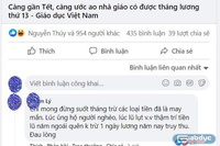 Làm gì có quy định lương tháng 13 cho giáo viên dịp Tết Nguyên đán