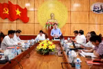 Trưởng Ban Kinh tế Trung ương làm việc với Thường trực Tỉnh ủy Long An
