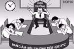 Hiệu trưởng trường Nguyễn Hữu Tiến xuống làm giáo viên