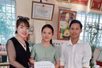 Nữ sinh Võ Thị Thúy An gửi lời cảm ơn đến Báo điện tử Giáo dục Việt Nam
