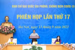 Thủ tướng chủ trì phiên họp Ban Chỉ đạo phòng, chống dịch COVID-19