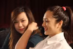 Bảo Anh áo trắng cao cổ tập luyện The Voice