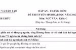 Tải đáp án thi Đại học khối C của Bộ Giáo dục