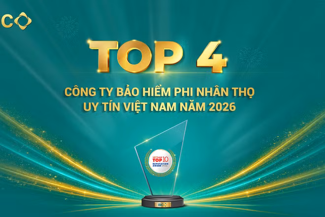 BIC lọt TOP 4 công ty bảo hiểm phi nhân thọ uy tín lần thứ hai liên tiếp