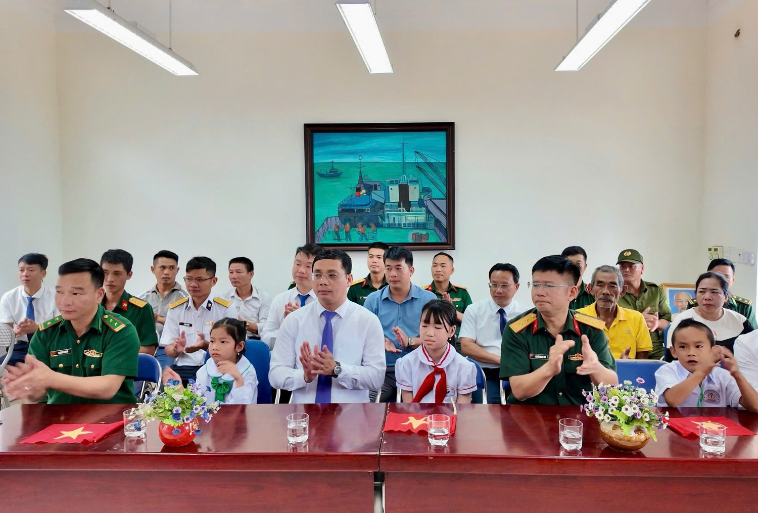 Lễ khai giảng năm học 2026-2027 tại điểm trường thôn Trần (Trường Tiểu học và Trung học cơ sở Thanh Lâm, Quảng Ninh). Ảnh: CTV