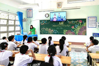 Học sinh Trường Trung học cơ sở Nguyễn Sinh Sắc (phường Kon Tum, tỉnh Quảng Ngãi) trong một buổi học. Ảnh website nhà trường.