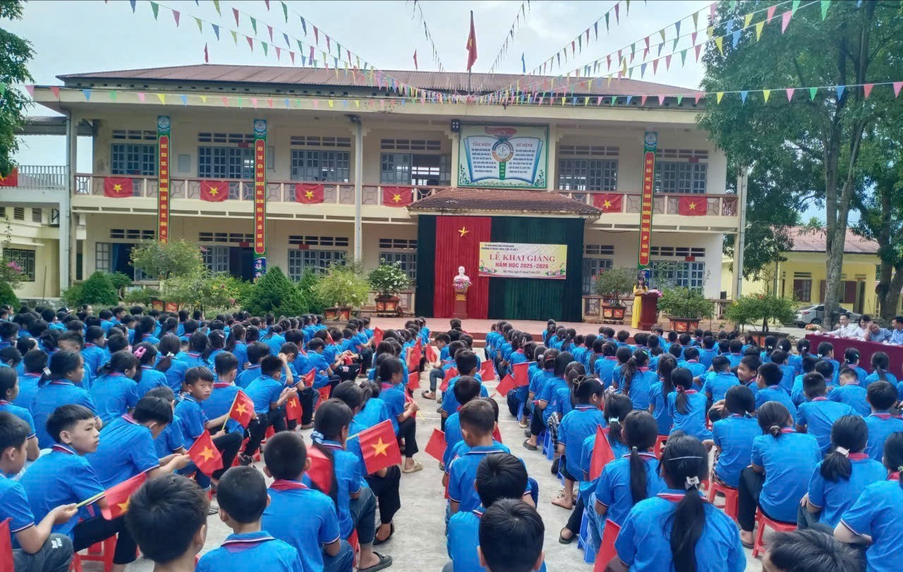 Học sinh Trường Phổ thông dân tộc bán trú Trung học cơ sở Cốc Ly số 1. Ảnh: NTCC.