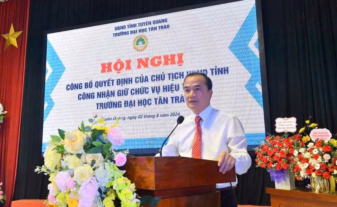 Tiến sĩ Nguyễn Minh Anh Tuấn - Hiệu trưởng Trường Đại học Tân Trào. Ảnh: NVCC.