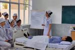 Giảng viên Trường Cao đẳng Y tế Hải Phòng trong một tiết dạy. Ảnh website trường