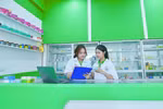 Nhà thuốc thực hành mô phỏng mô hình nhà thuốc thực tế tại Trường Cao đẳng Dược Hà Nội.