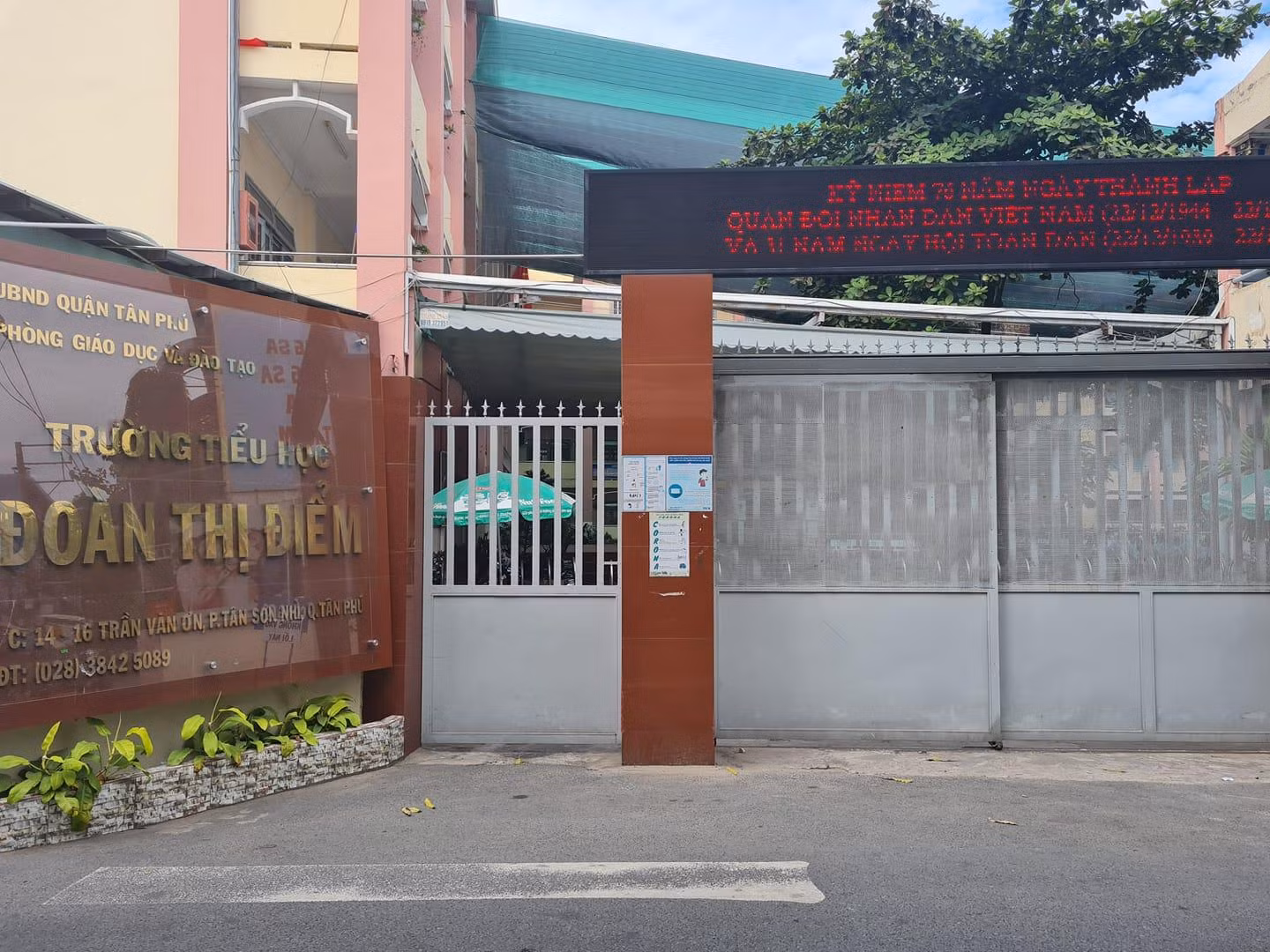 Trường tiểu học Đoàn Thị Điểm, quận Tân Phú, Thành phố Hồ Chí Minh (ảnh: P.L)