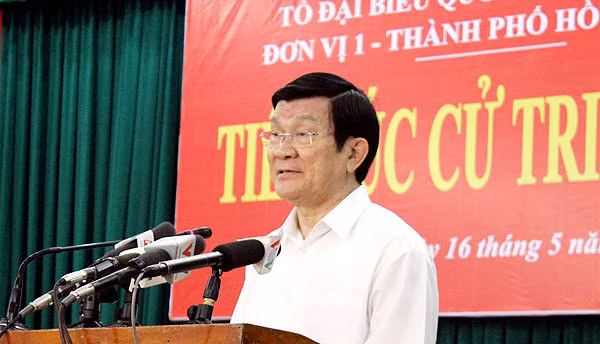 Chủ tịch nước Trương Tấn Sang tiếp xúc cử tri thành phố Hồ Chí Minh: Trung Quốc phải rút giàn khoan HD-981, không có chuyện Việt Nam nhún nhường, nhân nhượng Chủ tịch nước Trương Tấn Sang tiếp xúc cử tri thành phố Hồ Chí Minh: Trung Quốc phải rút giàn khoan HD-981, không có chuyện Việt Nam nhún nhường, nhân nhượng