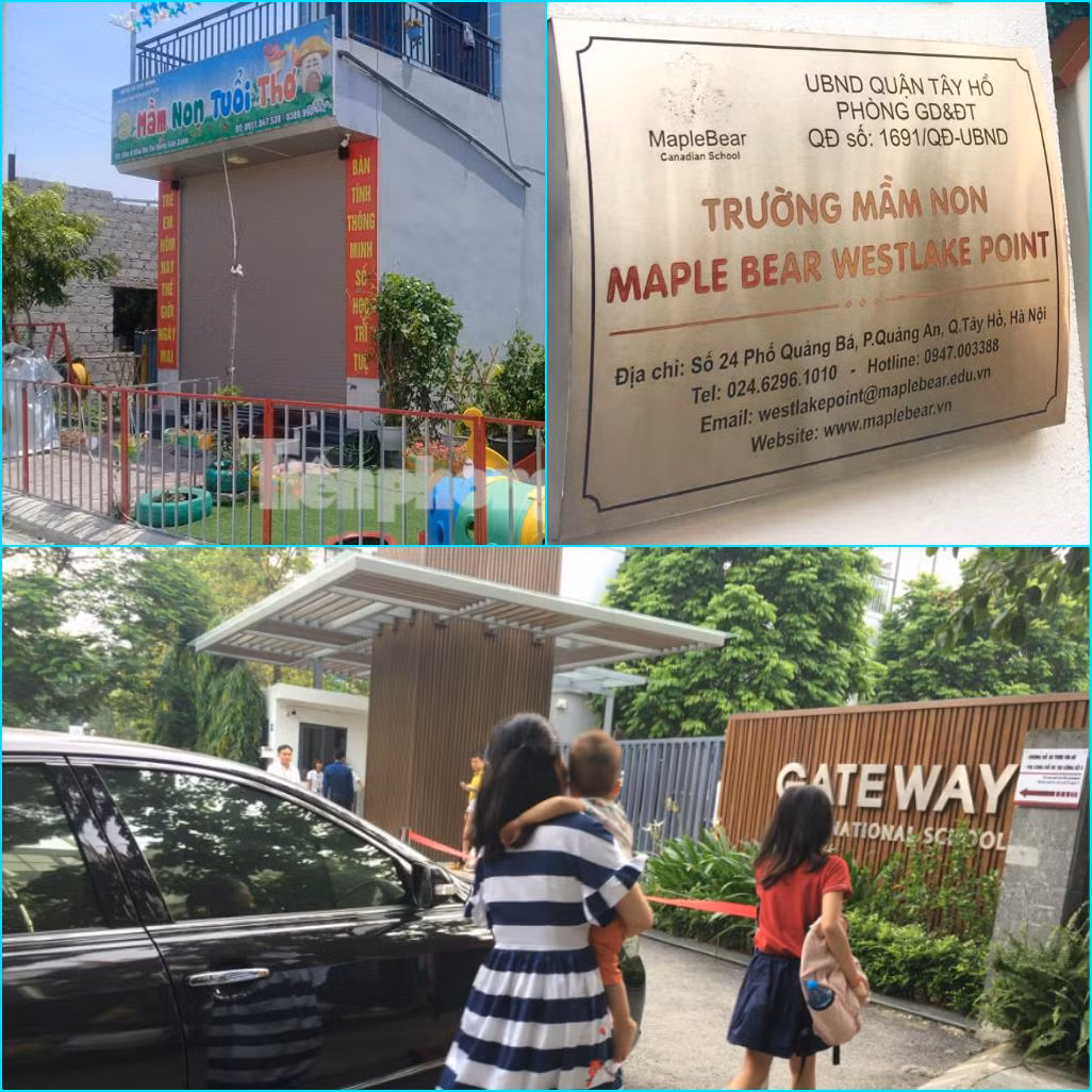 Trong khi Tuổi Thơ và Maple Bear Westlake Point đã phải đóng cửa còn Gateway vẫn đang hoạt động bình thường (Ảnh tổng hợp từ giaoduc.net.vn) Trong khi Tuổi Thơ và Maple Bear Westlake Point đã phải đóng cửa còn Gateway vẫn đang hoạt động bình thường (Ảnh tổng hợp từ giaoduc.net.vn)