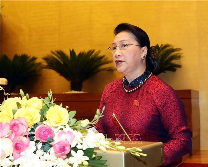 Chủ tịch Quốc hội Nguyễn Thị Kim Ngân phát biểu khai mạc. Ảnh: TTXVN Chủ tịch Quốc hội Nguyễn Thị Kim Ngân phát biểu khai mạc. Ảnh: TTXVN