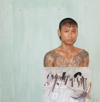 Đối tượng Long tại cơ quan CSĐT