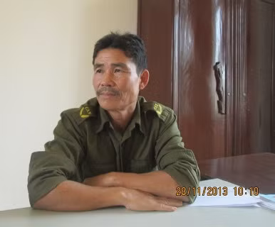 Ông Lê Văn Thủy, Phó trưởng công an xã Quảng Tân (Quảng Xương) làm vệc với PV Ông Lê Văn Thủy, Phó trưởng công an xã Quảng Tân (Quảng Xương) làm vệc với PV