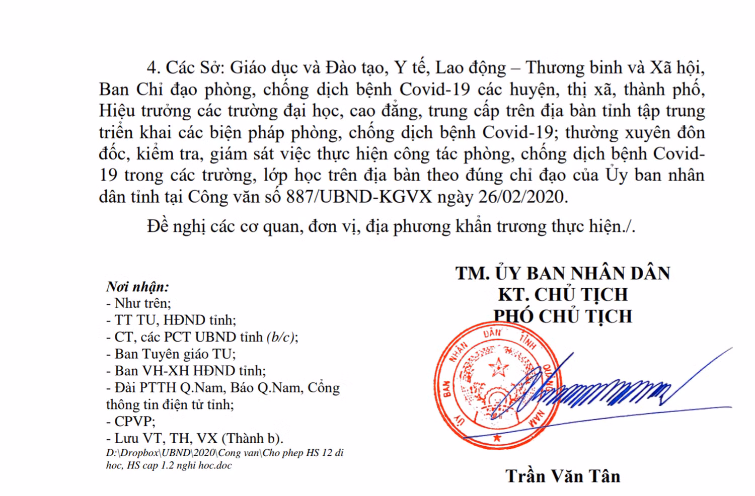 Học sinh trung học phổ thông, Đại học, Cao đẳng, Trung cấp trên địa bàn tỉnh Quảng Nam sẽ đi học trở lại từ ngày 2/3. Ảnh: AN