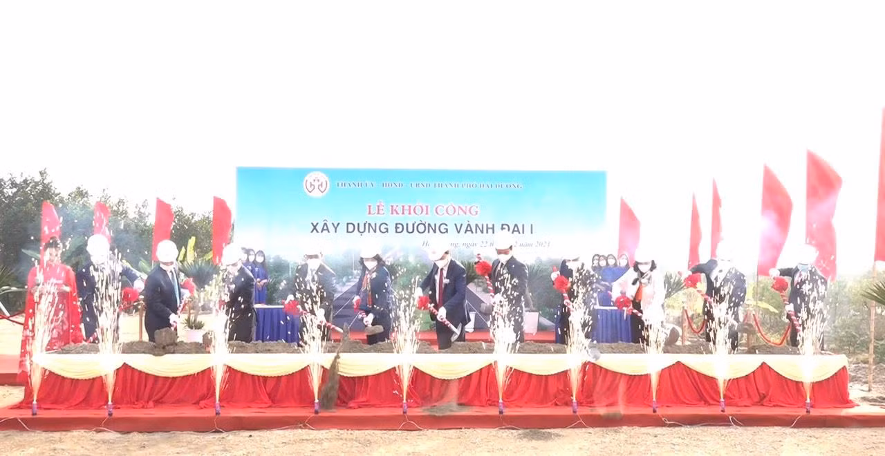 Hải Dương đồng loạt khởi công 7 công trình trọng điểm, dự án lớn (ảnh: CTV) Hải Dương đồng loạt khởi công 7 công trình trọng điểm, dự án lớn (ảnh: CTV)