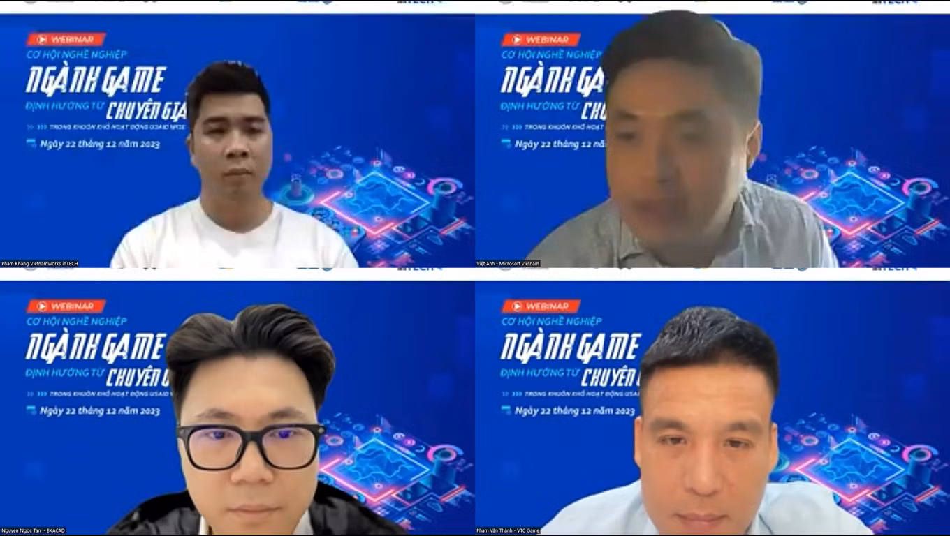 Các chuyên gia thảo luận, chia sẻ và đưa ra các định hướng về lộ trình học tập và làm việc cho các bạn trẻ quan tâm ngành Game.