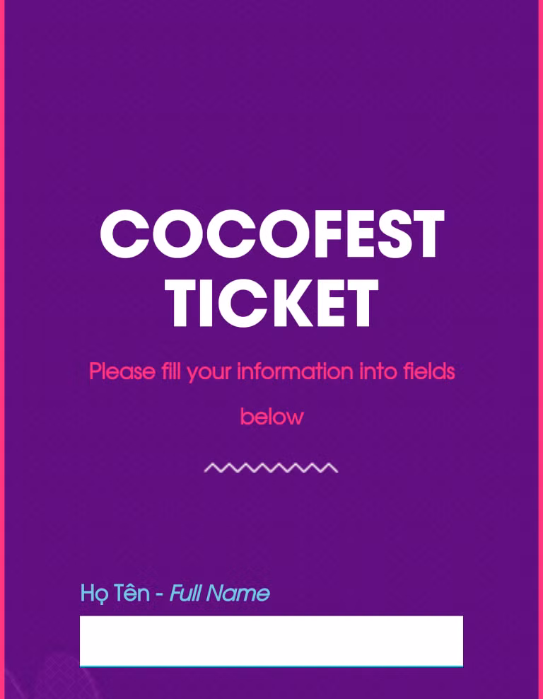 Thẻ tham dự Cocofest 2018 được bán trên mạng. Ảnh chụp lại màn hình Thẻ tham dự Cocofest 2018 được bán trên mạng. Ảnh chụp lại màn hình