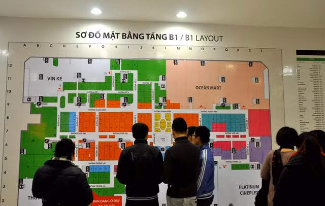 Sơ đồ TTTM được bố trí nhiều nơi để hướng dẫn khách hàng đi lại.