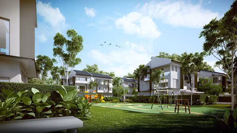 Phối cảnh khu biệt thự dự án.