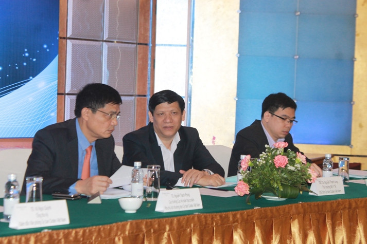 Đoàn Chủ tịch chủ trì Hội nghị tổng kết hoạt động năm 2015 của Ủy ban Tiêu chuẩn thực phẩm Việt Nam - Ủy ban Codex Việt Nam (từ trái qua phải): TS. Nguyễn Thanh Phong - Cục trưởng Cục An toàn thực phẩm - Phó chủ tịch thường trực Uỷn ban Codex Việt Nam; GS.TS Nguyễn Thanh Long - Thứ trưởng Bộ Y tế, Chủ tịch Codex Việt Nam; ông Nguyễn Nam Hải - Phó Tổng cục trưởng, Tổng cục Tiêu chuẩn Đo lường chất lượng, Bộ Khoa học và Công nghệ, ủy viên Codex Việt Nam.