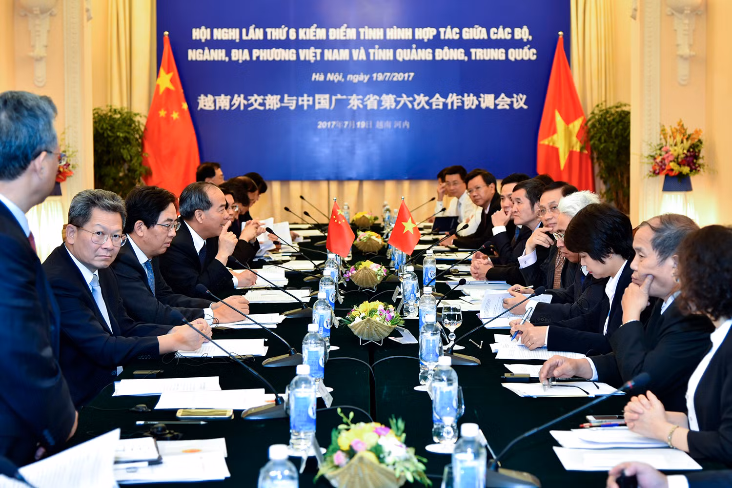 Quang cảnh Hội nghị lần 6 kiểm điểm tình hình hợp tác giữa các bộ, ngành, địa phương Việt Nam và tỉnh Quảng Đông, Trung Quốc - ảnh BNG/ VGP
