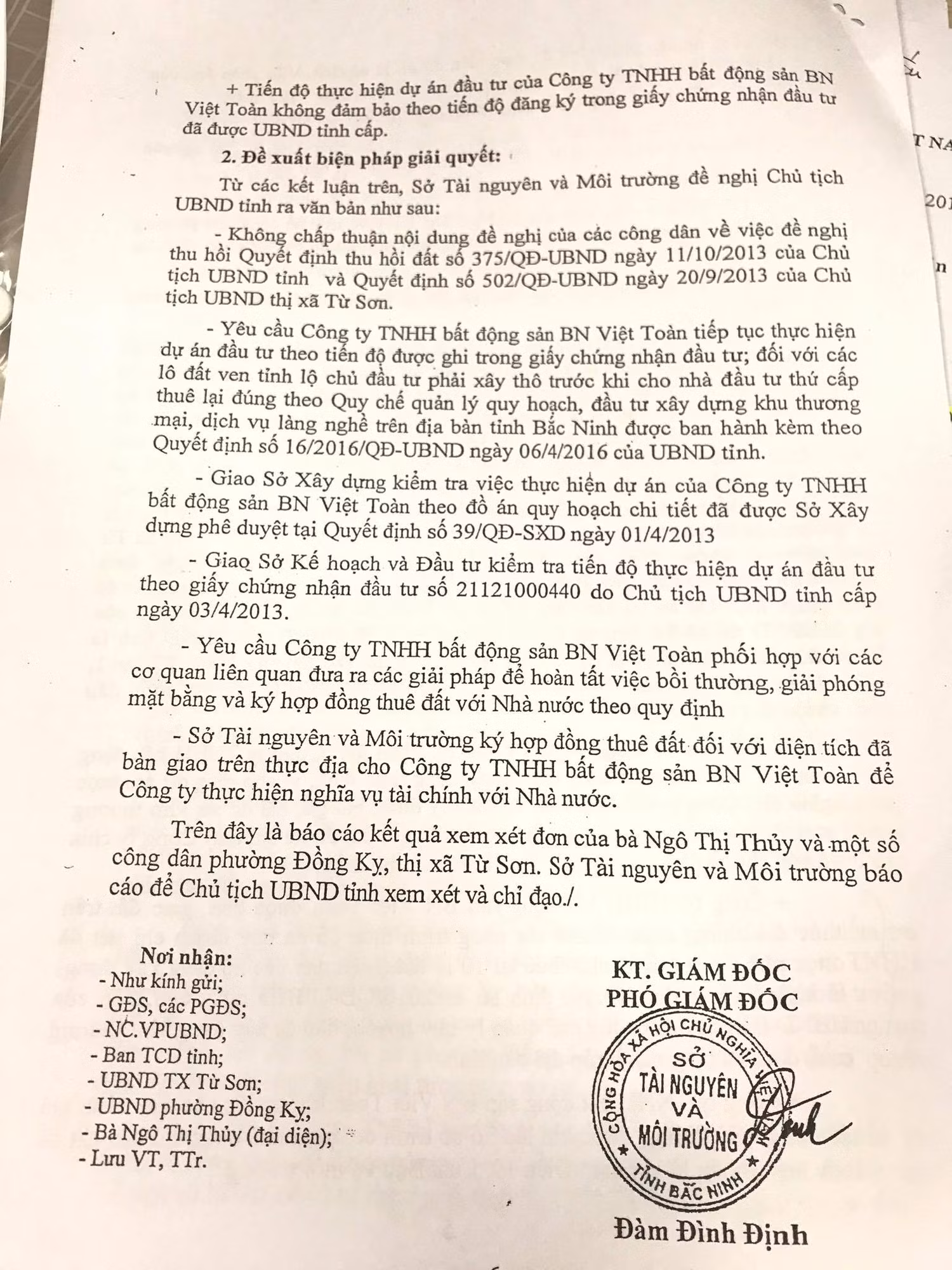 Kết luận của Sở Tài nguyên và Môi trường tỉnh Bắc Ninh đã chỉ ra nhiều sai phạm của Công ty Việt Toàn. Kết luận của Sở Tài nguyên và Môi trường tỉnh Bắc Ninh đã chỉ ra nhiều sai phạm của Công ty Việt Toàn.