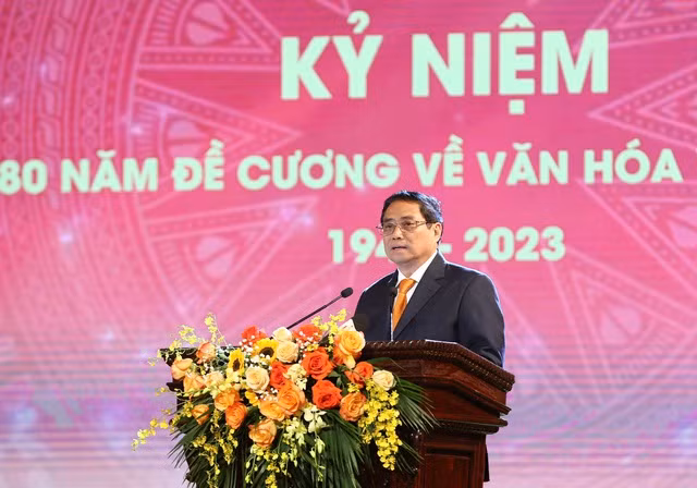 Theo Thủ tướng, nhận thức về văn hóa ngày càng toàn diện và sâu sắc hơn - Ảnh: VGP/Nhật Bắc