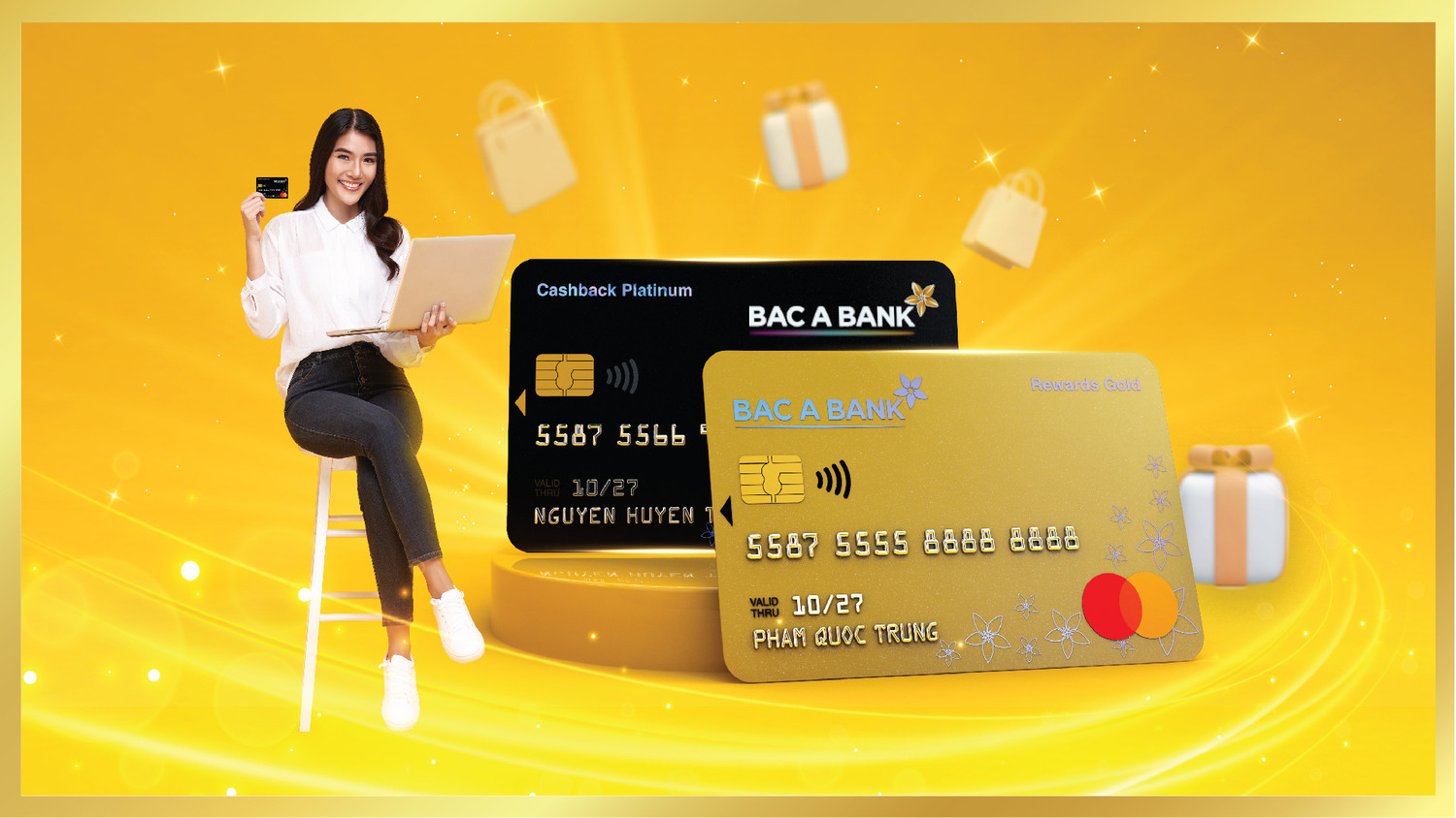 Thẻ tín dụng quốc tế BAC A BANK MasterCard hứa hẹn sẽ tạo ra “cơn sốt” cho thị trường ngay từ khi được ra mắt. Thẻ tín dụng quốc tế BAC A BANK MasterCard hứa hẹn sẽ tạo ra “cơn sốt” cho thị trường ngay từ khi được ra mắt.