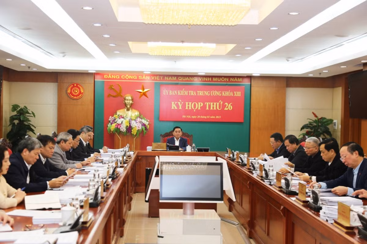 Kỳ họp thứ 26 của Ủy ban Kiểm tra Trung ương. Ảnh: ubkttw.vn Kỳ họp thứ 26 của Ủy ban Kiểm tra Trung ương. Ảnh: ubkttw.vn