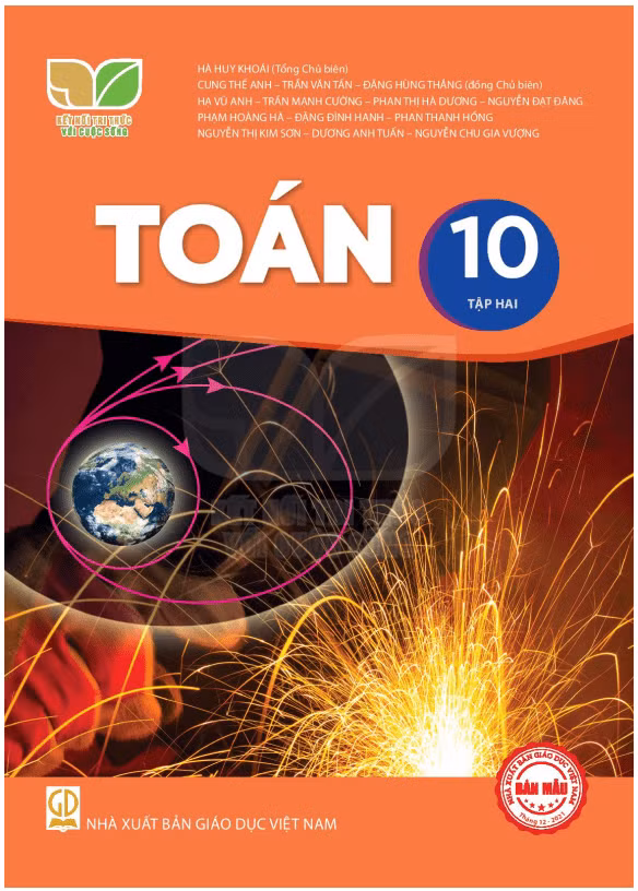 Bìa của cuốn sách Toán 10 (tập hai) thuộc bộ sách Kết nối tri thức với cuộc sống của Nhà xuất bản Giáo dục Việt Nam. Ảnh: Tác giả cung cấp