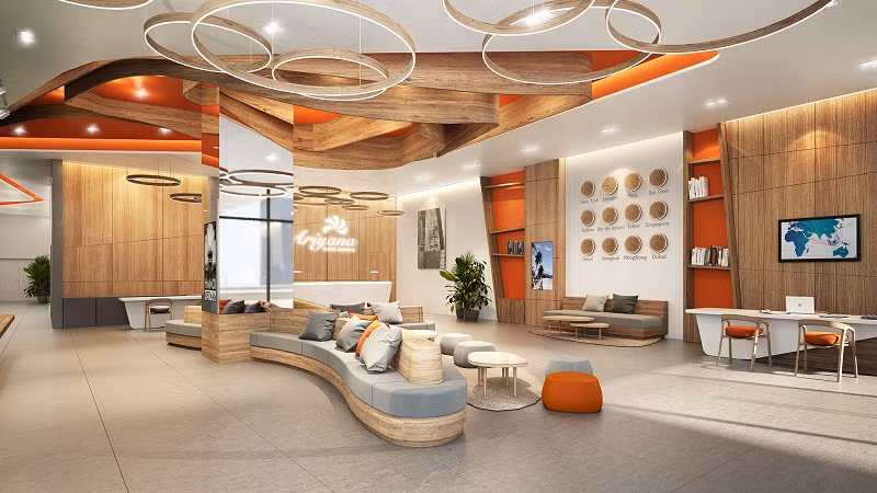 Lobby được thiết kế thanh lịch, sang trọng. Lobby được thiết kế thanh lịch, sang trọng.