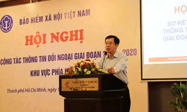 Phó Tổng Giám đốc Bảo hiểm xã hội Việt Nam - ông Đào Việt Ánh phát biểu tại hội nghị. Phó Tổng Giám đốc Bảo hiểm xã hội Việt Nam - ông Đào Việt Ánh phát biểu tại hội nghị.