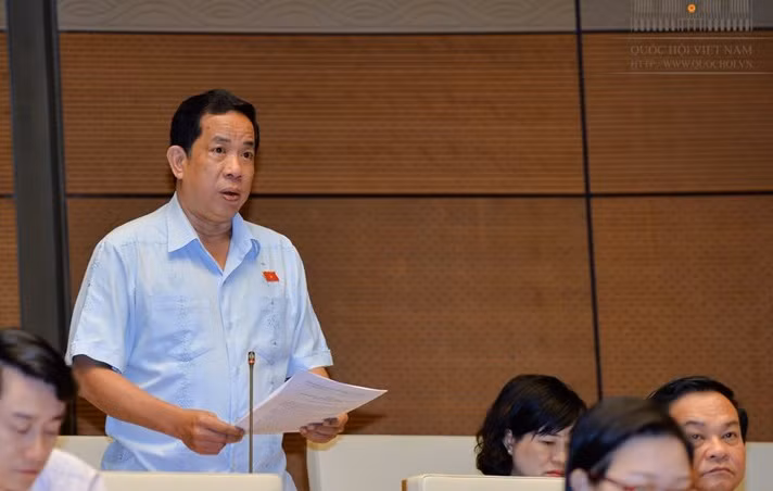 Đại biểu Quốc hội Đặng Thuần Phong lo lắng vì đồng tiền làm suy thoái đạo đức, đâm thủng pháp luật. ảnh: Trung tâm thông tin Quốc hội.