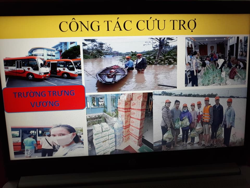 Nhà trường đã đến tận nơi hỗ trợ người dân vùng lũ (Ảnh CTV) Nhà trường đã đến tận nơi hỗ trợ người dân vùng lũ (Ảnh CTV)