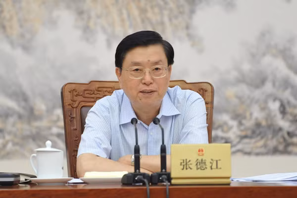 Chủ tịch Quốc hội Trung Quốc Trương Đức Giang, ảnh: Tân Hoa Xã.