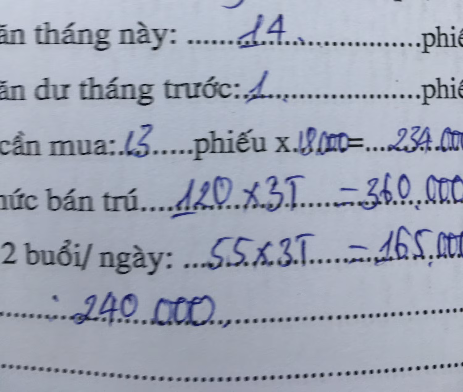 Cô Trần Thị Nga – Hiệu trưởng Trường Tiểu học Nguyễn Trãi cho biết: “Việc thực hiện thu tiền học buổi 2 là thực hiện theo quyết định chung của Ủy ban Nhân dân thành phố ban hành". Ảnh độc giả cung cấp.